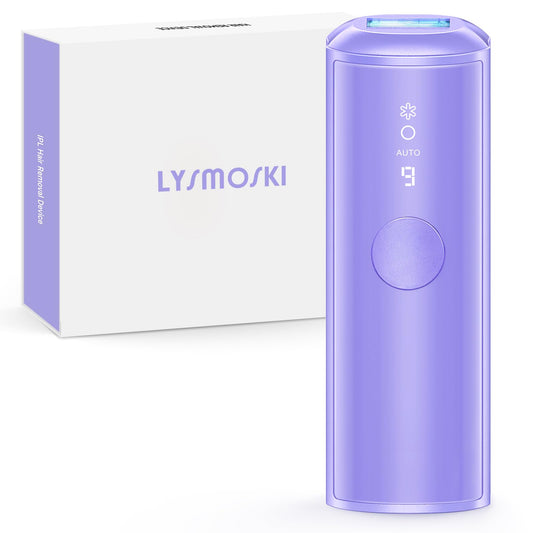 LYSMOSKI IPL Laser Hair Removal Device with Sapphire Ice-Cooling Technology for Women & Men, Painless & Long-Lasting Hair Remover for Full Body Use at Home, Safe on Face, Bikini Line, Armpits, Purple