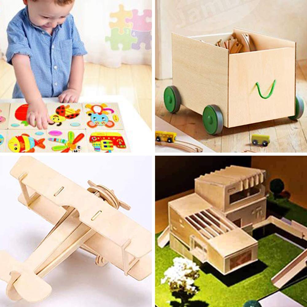 WLIANG 50 Pcs Unfinished Wood Pieces, Natural Blank 4 X 4 Inch Wood Squares, Wooden Square Cutouts Tiles for DIY Crafts Painting, Coasters Engraving, Home Decorations
