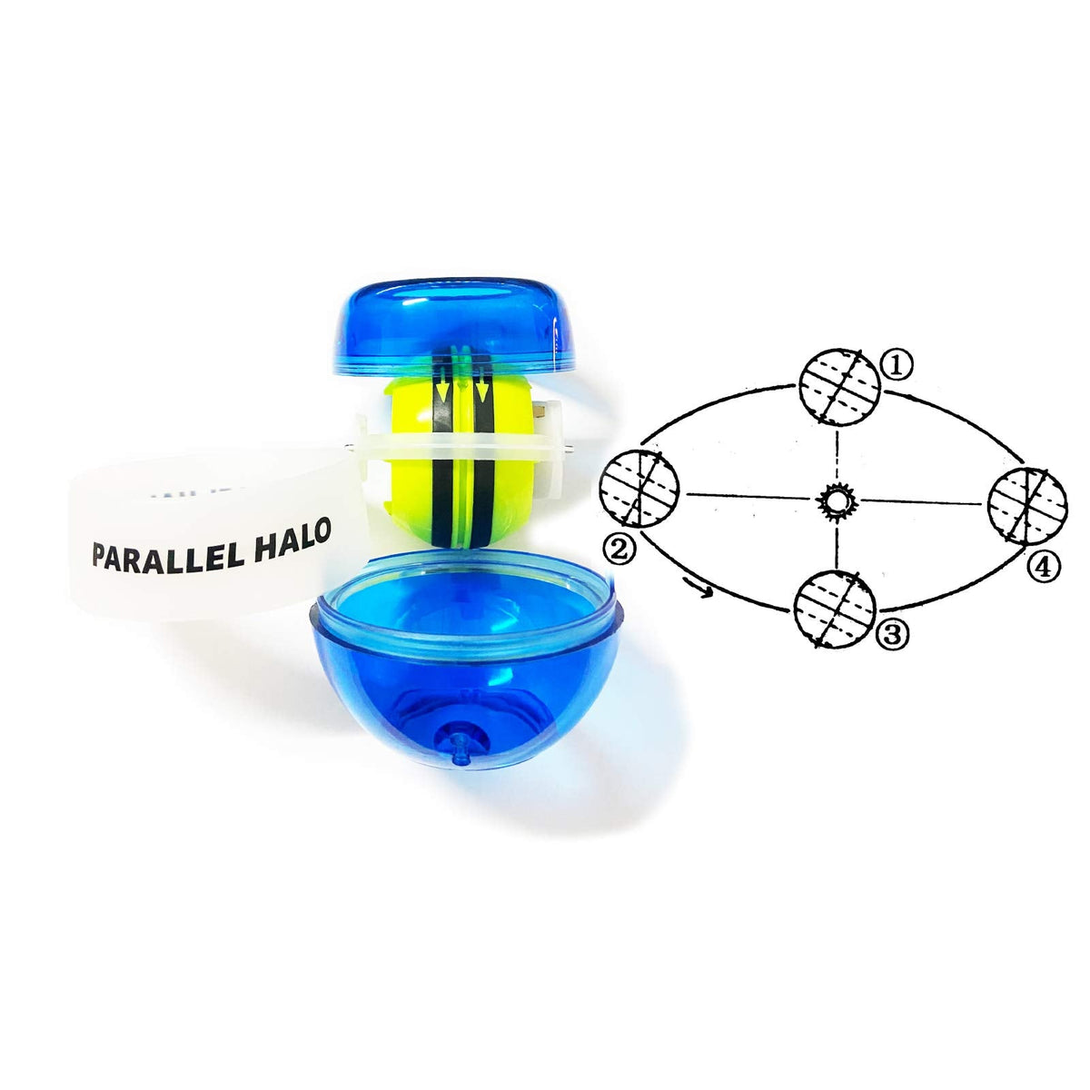 Parallel Halo Power Wrist Ball AUTO Start Gyro Ball with LED Lights Forearm Exerciser Wrist Strengthener for Strengthening Muscle and Bones