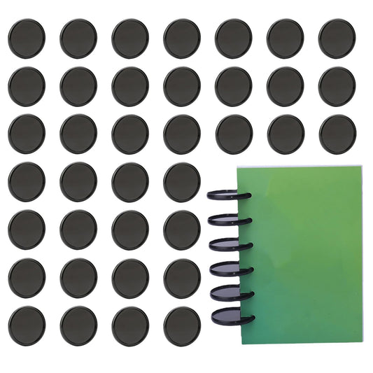 40 Pcs Discbound Disc 2 Inch Book Binding Discs, Black Expansion Discs Notebooks Planner Discs for DIY Notebooks and Planner Scrapbooking Supplies