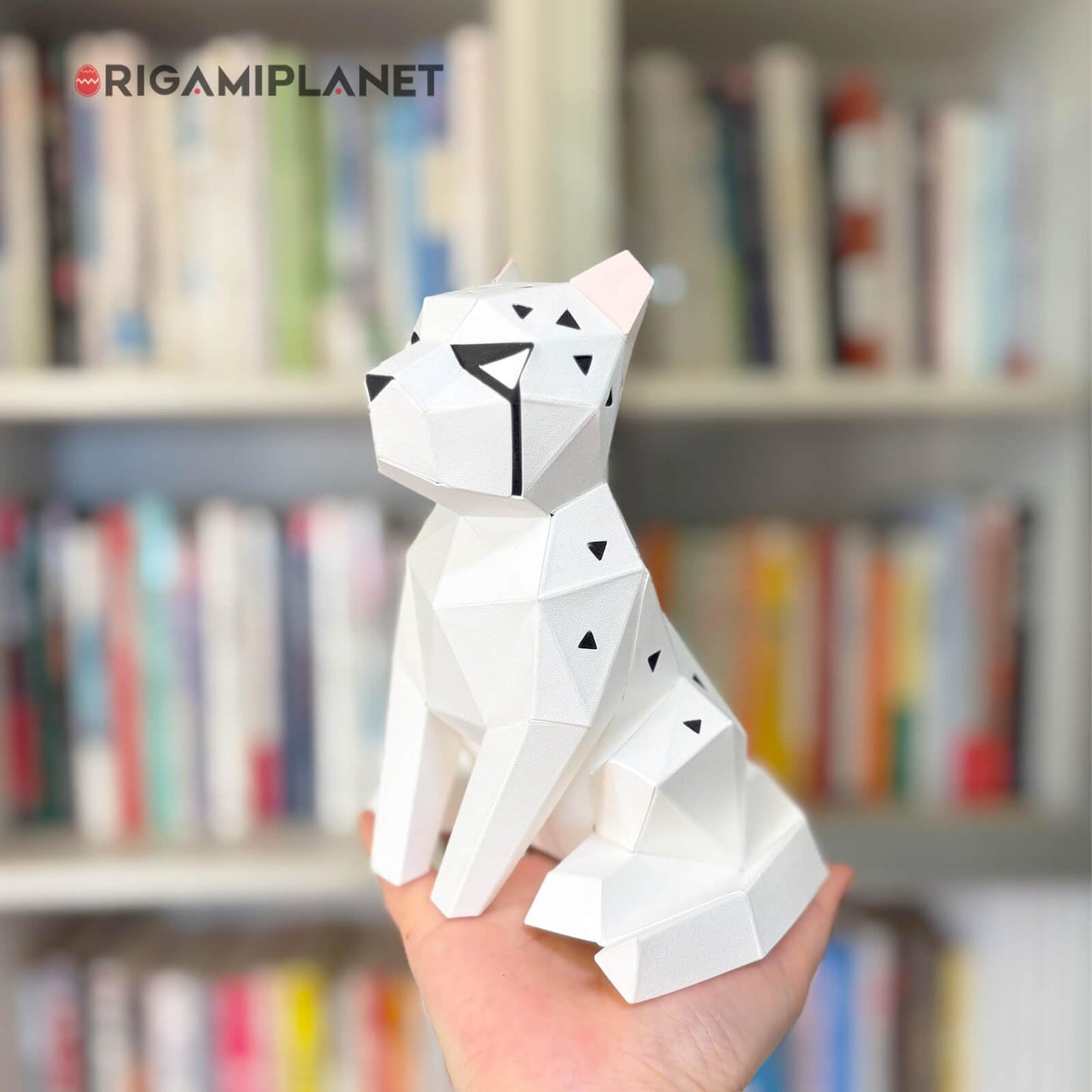 ORIGAMIPLANET Leopard 3D Origami Paper Craft Kit, Creative Handmade Paper Sculpture Art for Home Decor, Unique Pre-Cut DIY Cute Animal Models Origmai Papercraft Set, Present for Teens & Adults