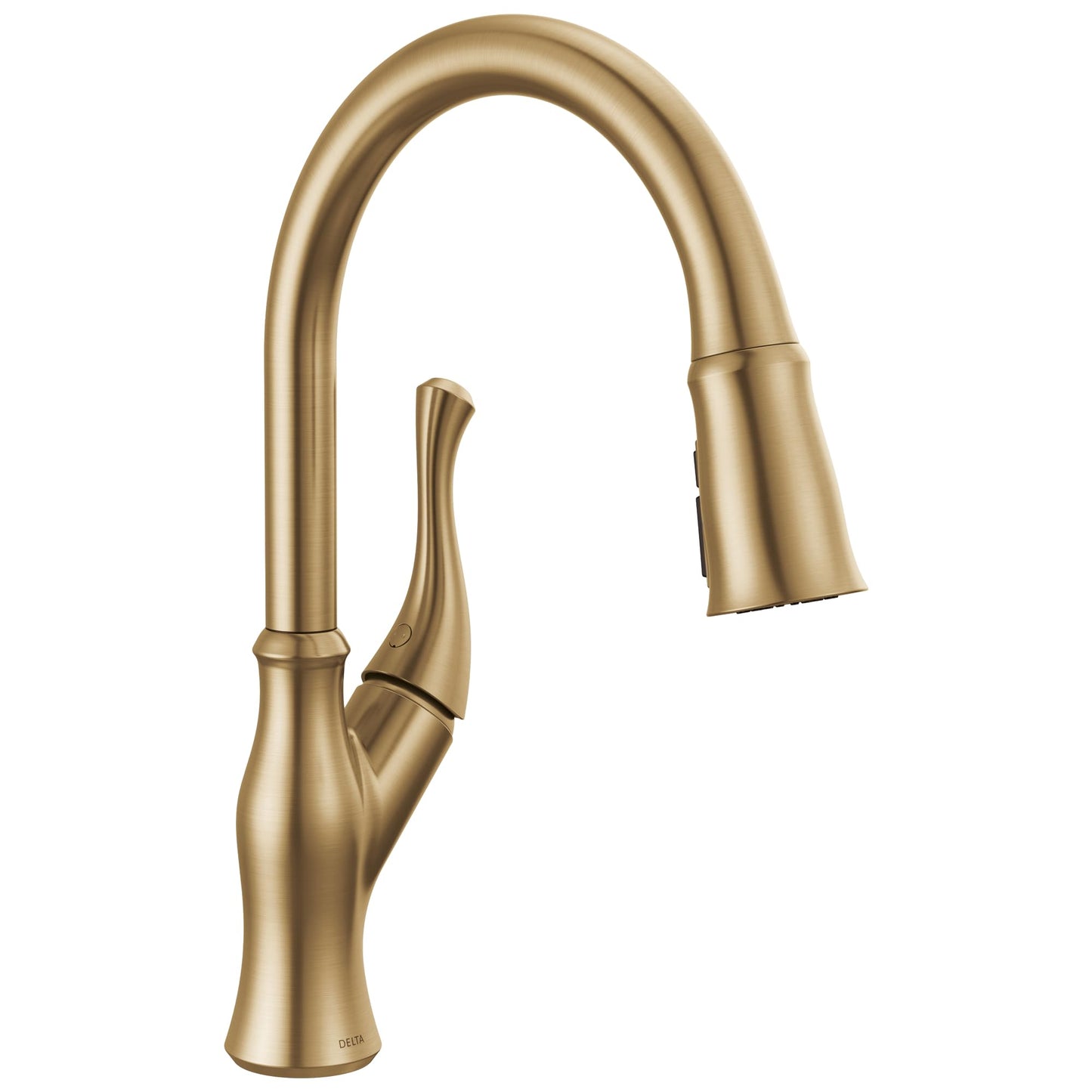 Delta Ophelia Brushed Gold Kitchen Faucet with Pull Down Sprayer, Modern Single Hole Kitchen Sink Faucet, Single Handle, Champagne Bronze 19888Z-CZ-DST