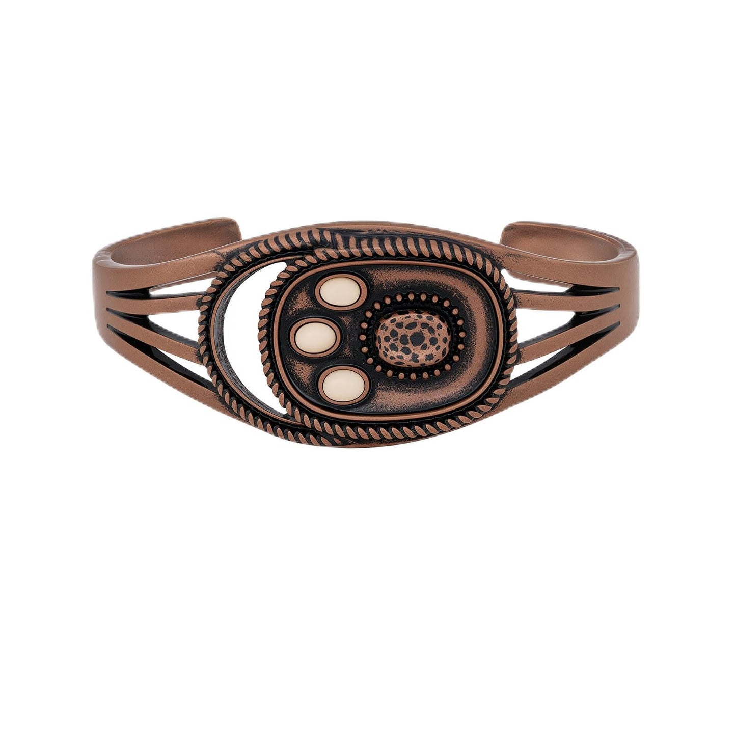 Montana West Rustic Couture's Jewelry Western Turquoise Cuff Bangle Bracelet Bohemian Vintage Elastic for Women Cowgirl White RCW-02-110WH
