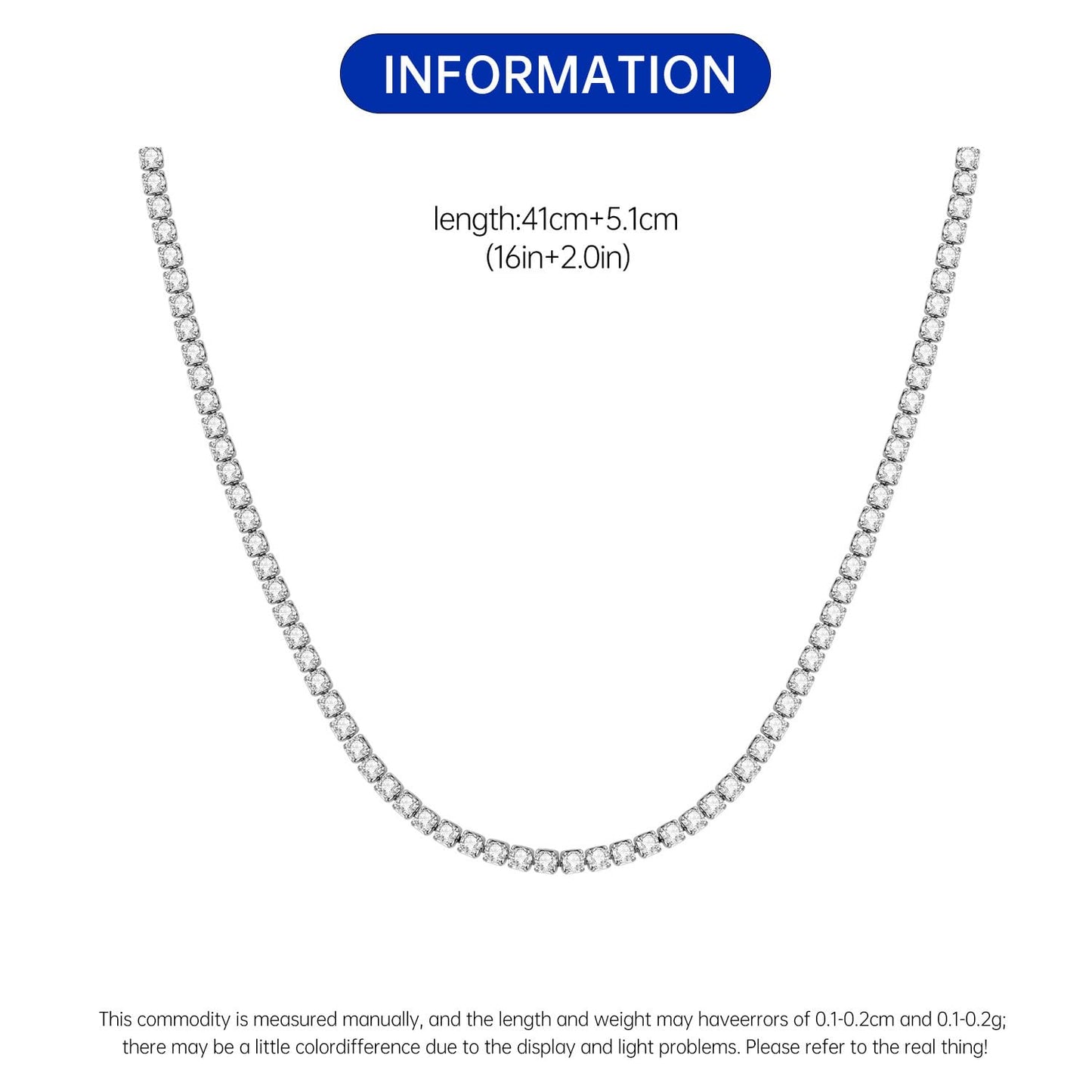 MISEFF 925 Sterling Silver Fashion Pendant Necklace for Women，Fashion Jewelry, 18K Gold Plated， Advanced Retro Series Link Chains ，Basic Multifunctional Accessories Suitable for Multiple Occasions and Daily Wear (Tennis chain)