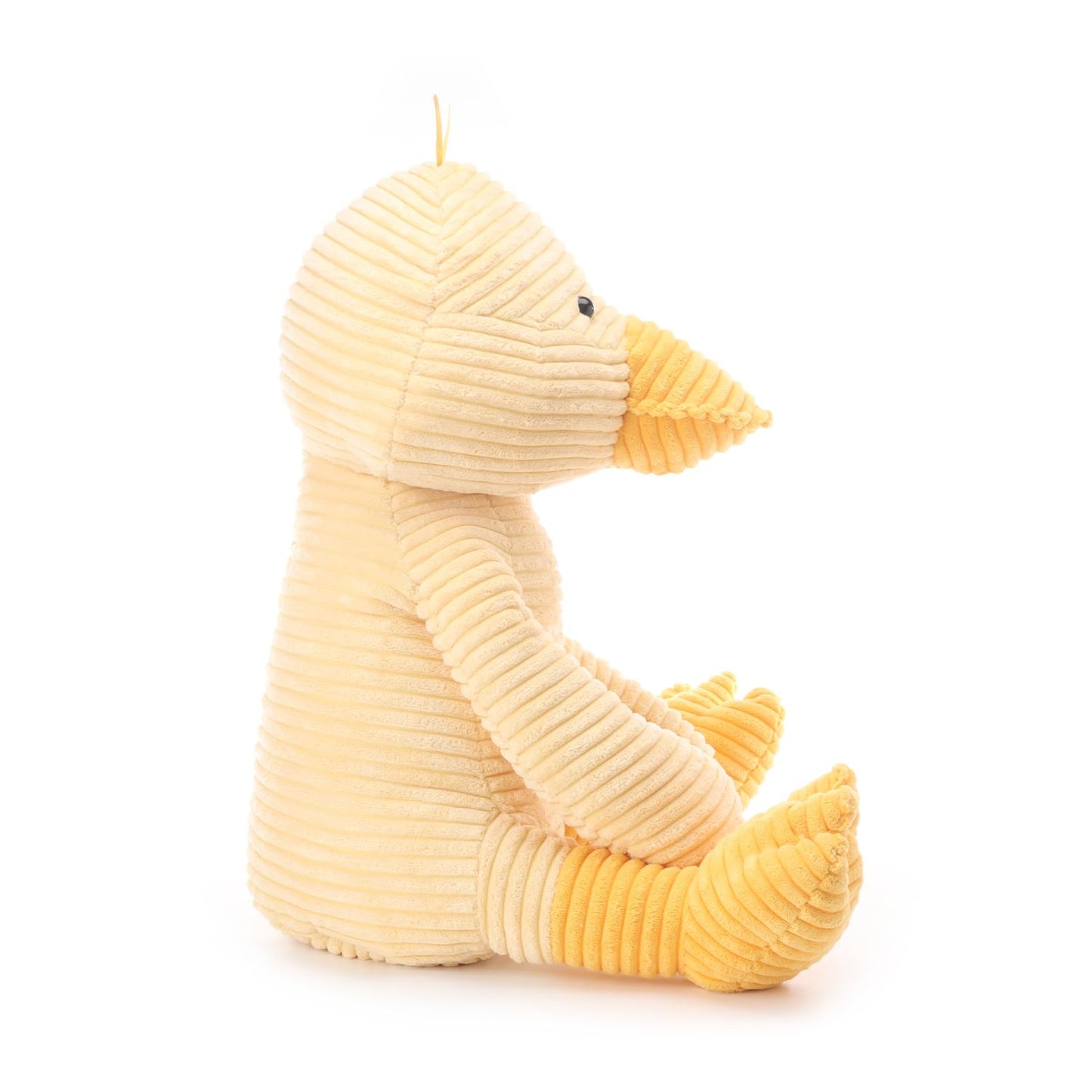 Apricot Lamb Corduroy Duck Stuffed Animal for Kids, Soft Cute Plush Toy for Baby Girl and Boy, 19.7 Inches