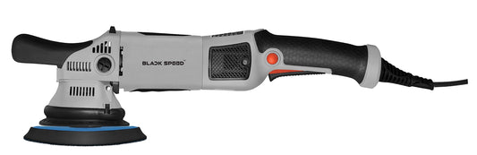 Nanoskin Black Speed 15mm Long-Throw Random Orbital Polisher - 750W, 7.5-Amp Motor, BOSCH™ Bearing Construction, Vented Flexible Backing Plate | For Automotive Paint, Glass, Metal Surfaces Detailing