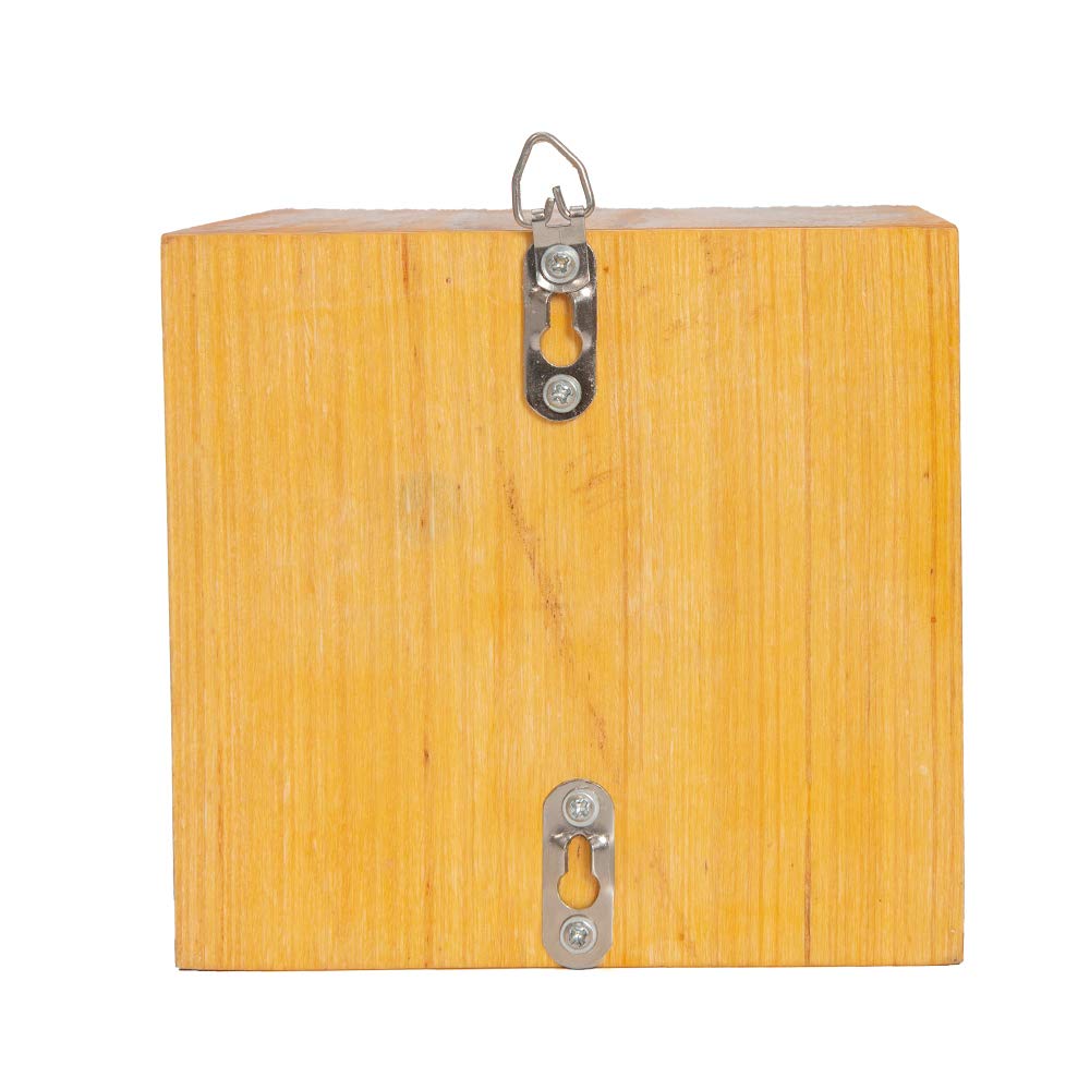 Mason Bee House - Wax Coated Bee Hotel for the Garden, Natural Handmade Wooden Insect Hotel, Mason Bee Home for Outdoors, Attracts Peaceful Bee Pollinators to Your Garden
