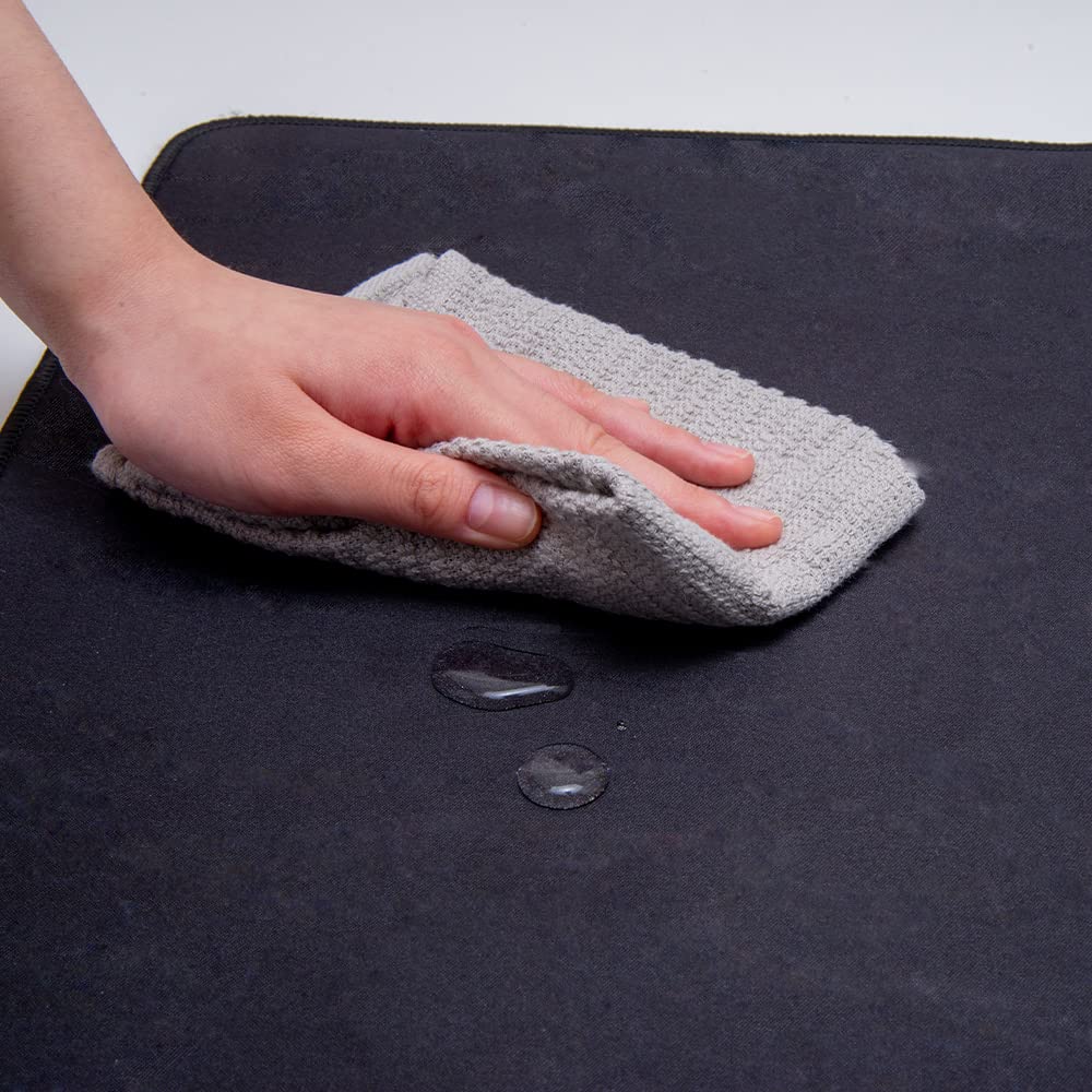 Con-Tact Brand XL Gaming Mouse Pad | Corner Desk Stitched Edges Extended Mousepad | Non-Slip Water Resistant Keyboard Mat | Deskpad for Gamer, Home & Office 36.22" x 15.74in | L Shape (Black)