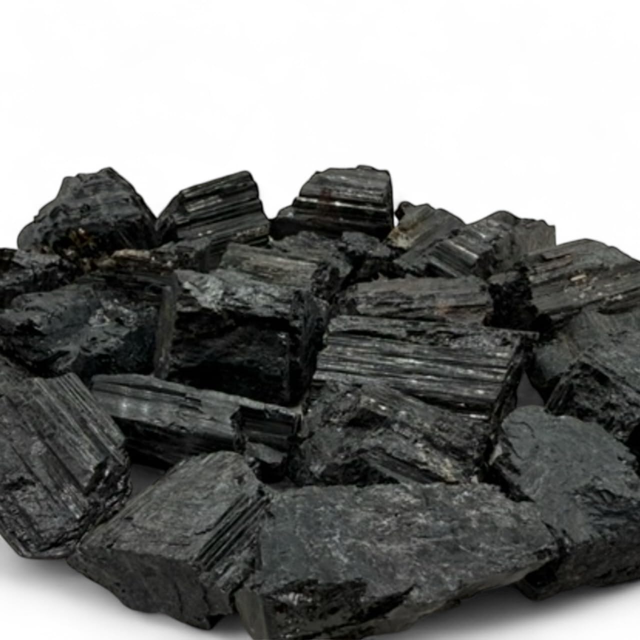 Rough Black Tourmaline Crystals - Raw Natural Black Tourmaline Stones Bulk - Crystal Healing (1-2", 3, count)