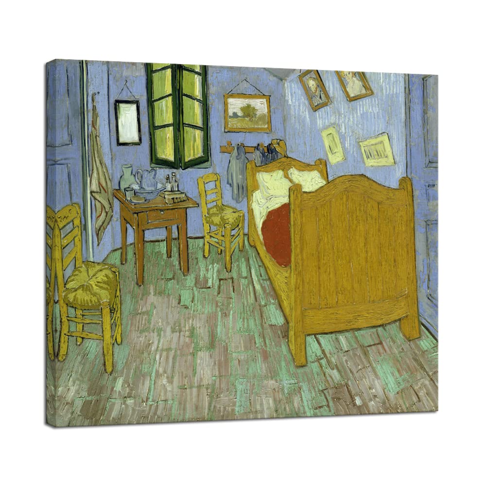 Wieco Art the Bedroom at Arles of Van Gogh Classic Canvas Prints Wall Art Famous Oil Paintings Reproduction for Bathroom Home Office Decorations Abstract Pictures Artwork for Wall Decor