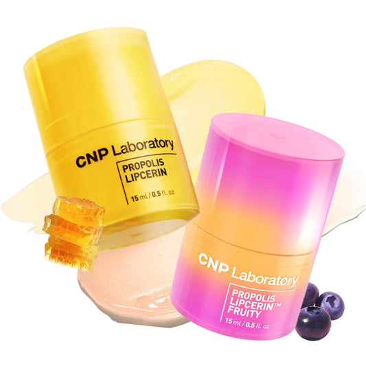 CNP Lip Duo - Honey Lip Butter Bundle | Hydrating Overnight Manuka Lip Balm & Mask, 12hrs Long-lasting Moisture, Gentle Exfoliation, Korean Skin Care