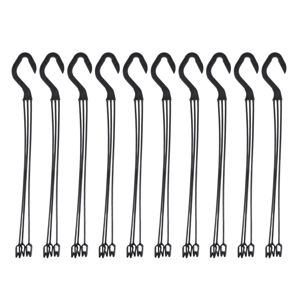 Garneck 10pcs Multi Purpose Hanging Hooks for Indoor Plants and Outdoor Lighting Plastic Flower Pot Holders for Garden Balcony and Living Decor