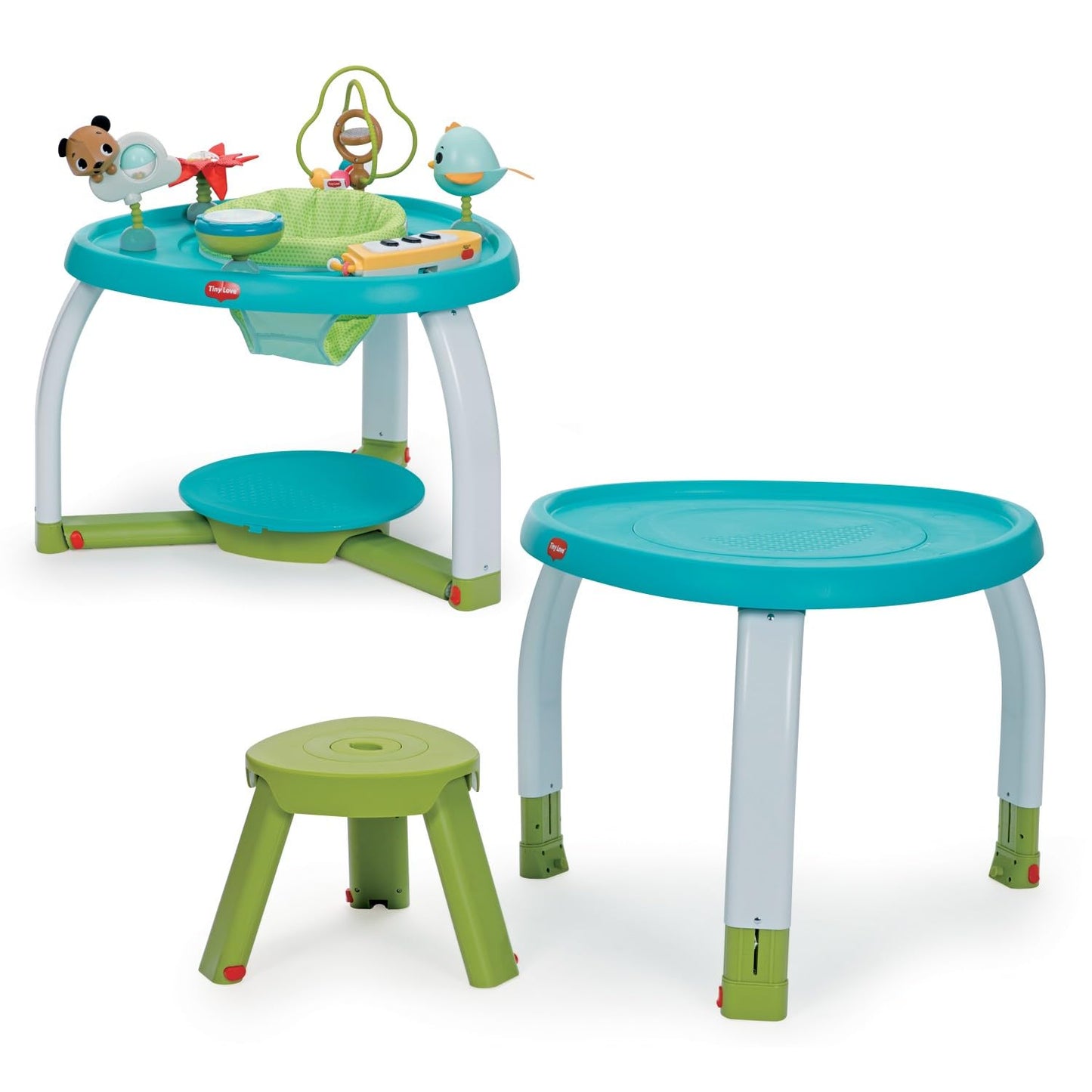 Tiny Love 5-in-1 Stationary Activity Center, 5 Modes of use: Tummy time, Stationary Activity Center, Baby Balance Board, Toddler Activity Table, Child Table and Chair, TL Meadow Days