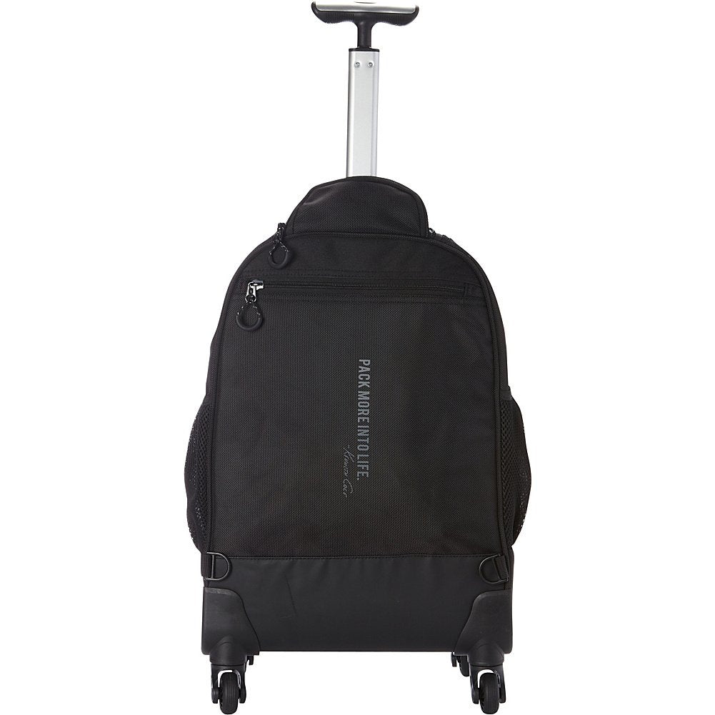 Kenneth Cole REACTION 17" Polyester Dual Compartment 4-Wheel Laptop Backpack, Black