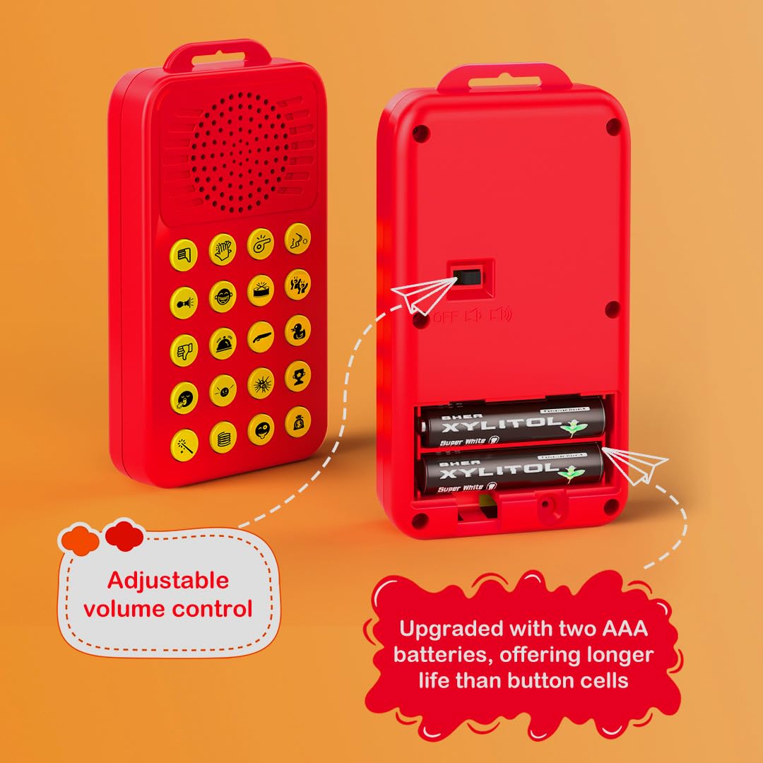 Sound Effects Machine 20 Hilarious Sounds Fart Machine Easter Basket Stuffers Noise Maker Prank for 3 4 5 6 7 8 9 10 11 12 13 Year Old Kids Gifts for Boys Girls (Include 2 AAA Battery)