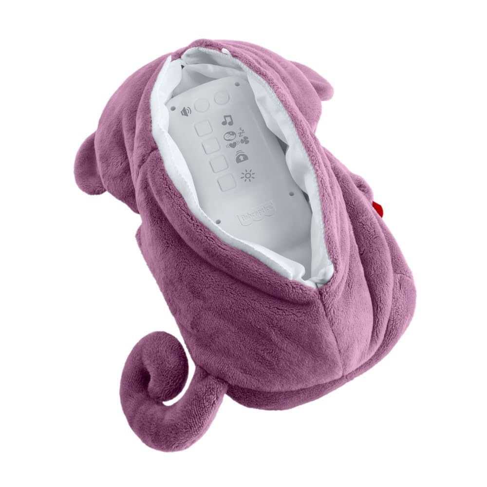 Fisher-Price Baby Toy Soothe ‘n Snuggle Purple Monkey Plush Portable Sound Machine with Breathing Motion & Lights for Newborns Ages 0+ Months
