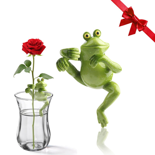 CIYSHO Plant Propagation Buddy, Frog Plant Propagation Holder Friend, Unique Plant Support for Indoor House Plants Stems Sprouts Cuttings Shoots, Plant Care Stuff Accessories, Lovers Garden Gift