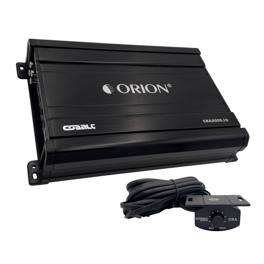 Orion Cobalt CBA2000.1D Monoblock 1-Channel Class D Amplifier for Car Subwoofer, 2000W Max, 500W RMS, 1/2/4 Ohm Stable, Adjustable Low Pass with Bass Boost, MOSFET Power Supply, Bass Knob Included