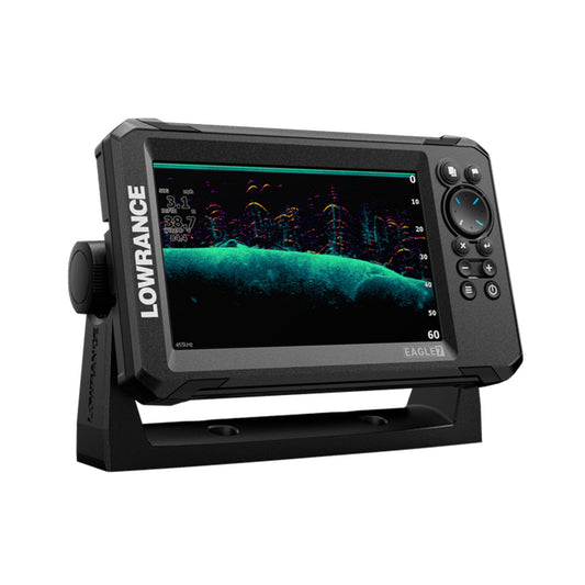 Lowrance Eagle 7 FishFinder/Chartplotter with SplitShot HD Transducer and C-MAP Discover MicroSD Card Charts, 7-inch IPS Screen, Black, 000-16227-001