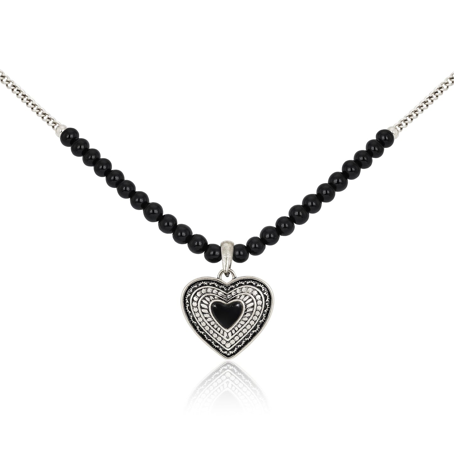 Montana West Wrangler Western Pendant Necklace for Women 14k Gold Silver Heart Statement Turquoise Cowgirl Vintage Trendy Fashion Jewelry WNS-2021S-BK
