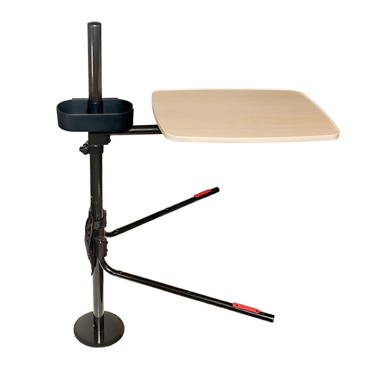 Stander EZ Swivel Overbed Table, Adjustable Medical Lap-Desk and Large Bedside-Tray with Cupholder, Tablet Holder & Organizer Pouch, 360 Degree Rotating Tray & Laptop Computer Desk for Home Beds