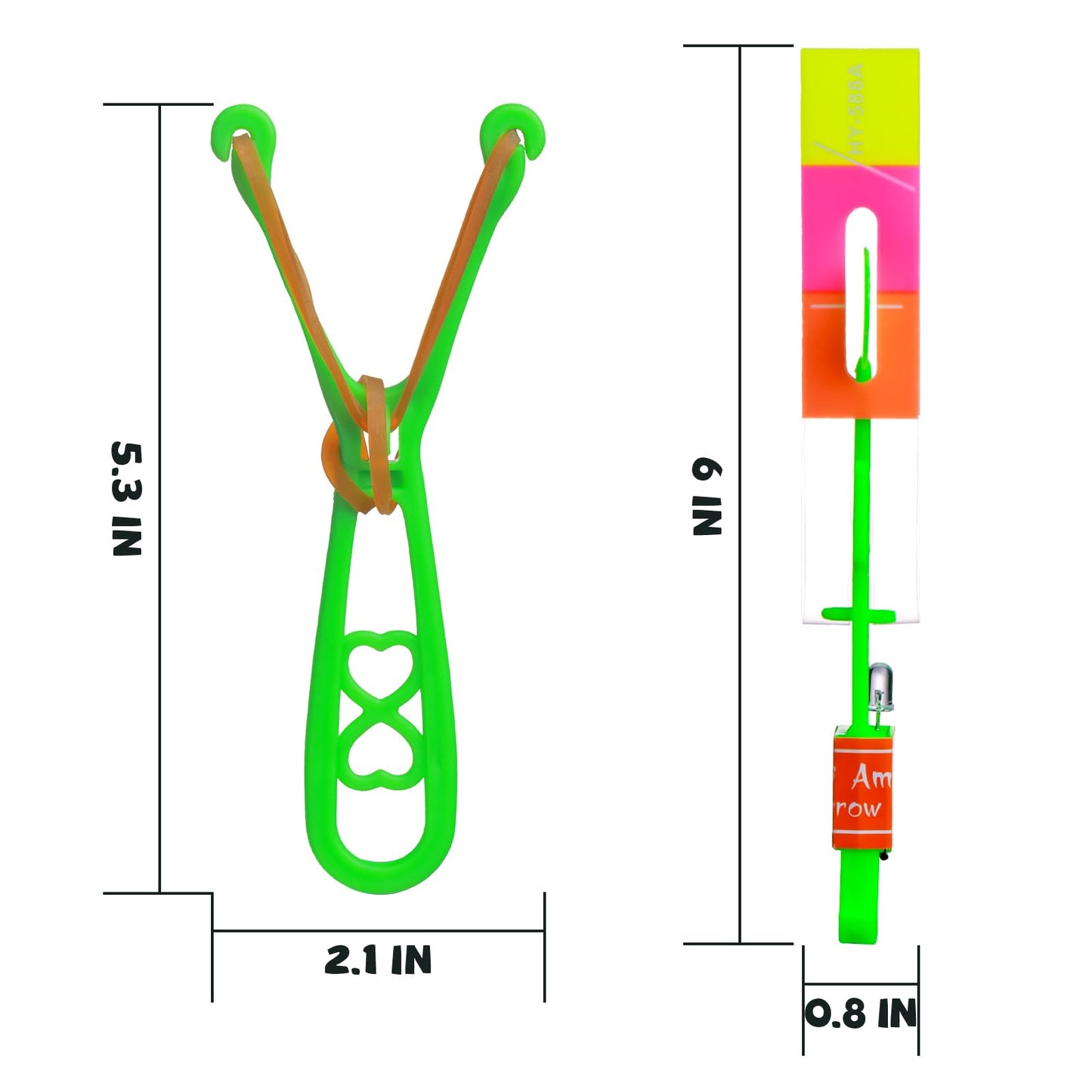 SCIONE 24 Sets LED Flying Set, 24 Slingshot+24 Glow Helicopter-48 Pcs, Flying Toy Outdoor Toys Glow in The Dark Party Supplies Party Favors for Kids 8-12,4-8