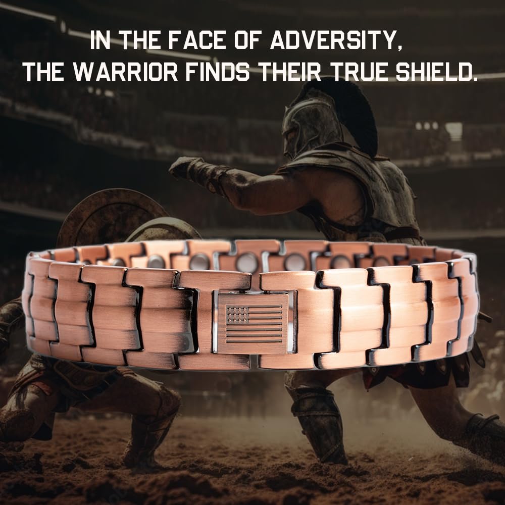 Hero Company Copper Magnetic Bracelet - ‘Vitalis’ Copper Bracelet with Magnets - Helps Pair Veterans With A Service Dog Or Shelter Dog