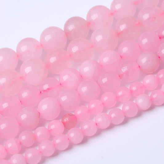 36PCS 10MM Beads Natural Amethyst Stone Pink Crystal Quartz Gemstones for Jewelry Making DIY 15Inches
