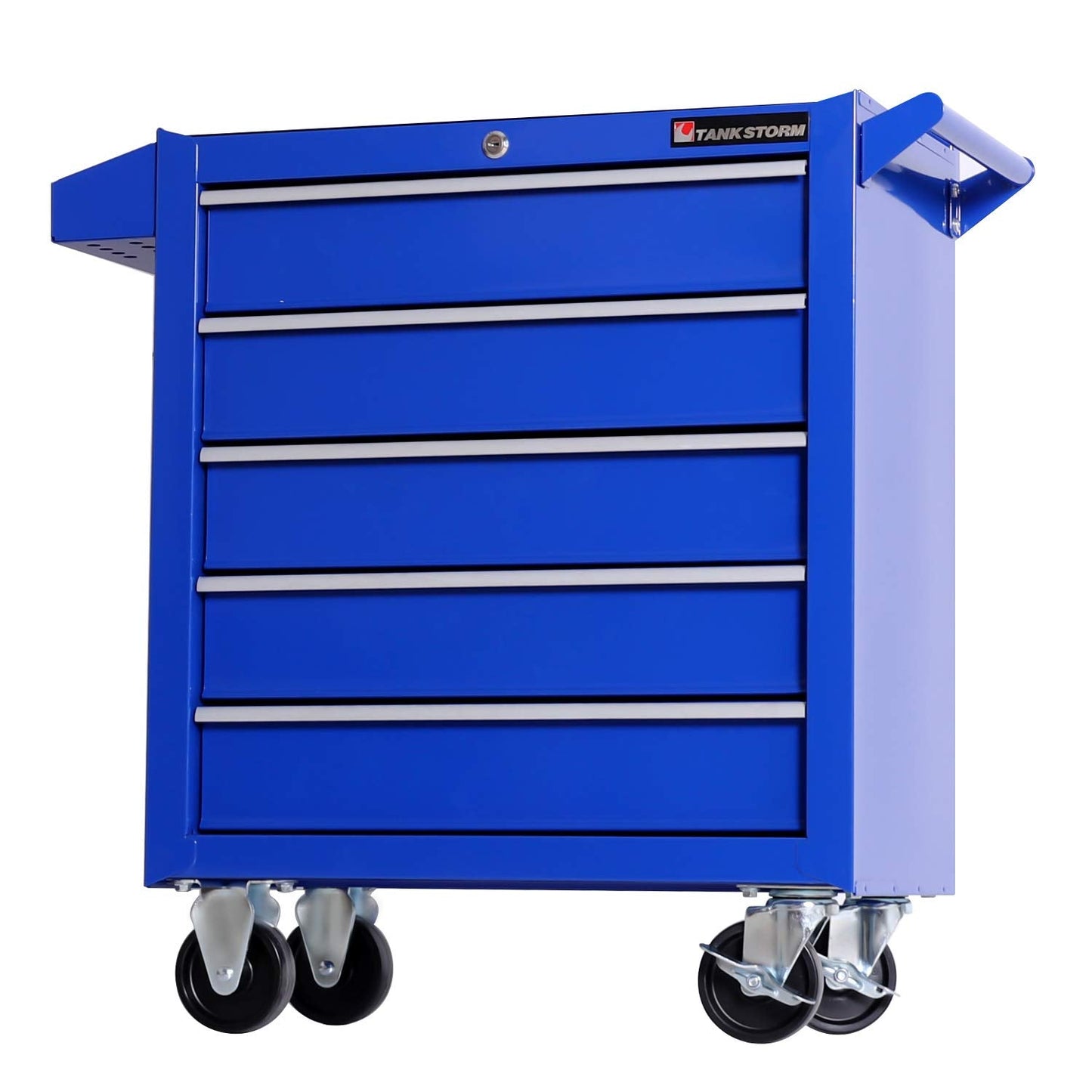 TANKSTORM Tool Chest Heavy Duty Cart Steel Rolling Tool Box 5 Drawer Cart (TZ35 Blue)