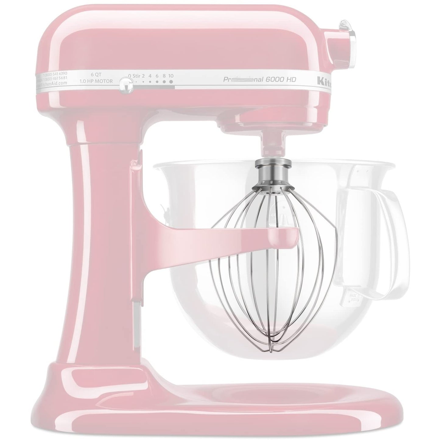 K5AWW Dishwasher Safe Whisk Attachment Stainless Steel 6 Wire Whip Fits KitchenAid 5 Quart Bowl Lift Stand Mixer for Egg Heavy Cream Beater Cakes Mayonnaise