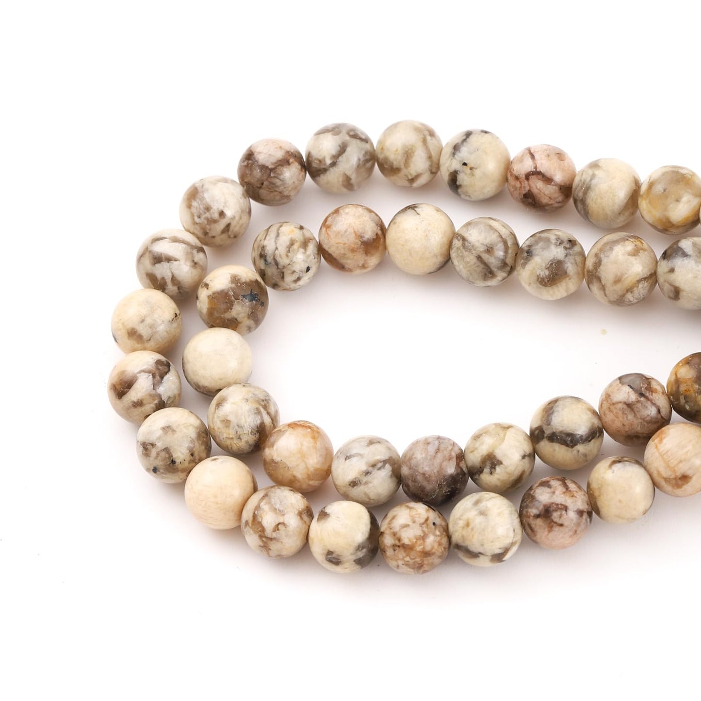 6mm 60pcs DIY Natural Feldspar Stone Beads Round Healing Crystal Gemstone Loose Beads for Jewelry Making Handmade Bracelet Necklace