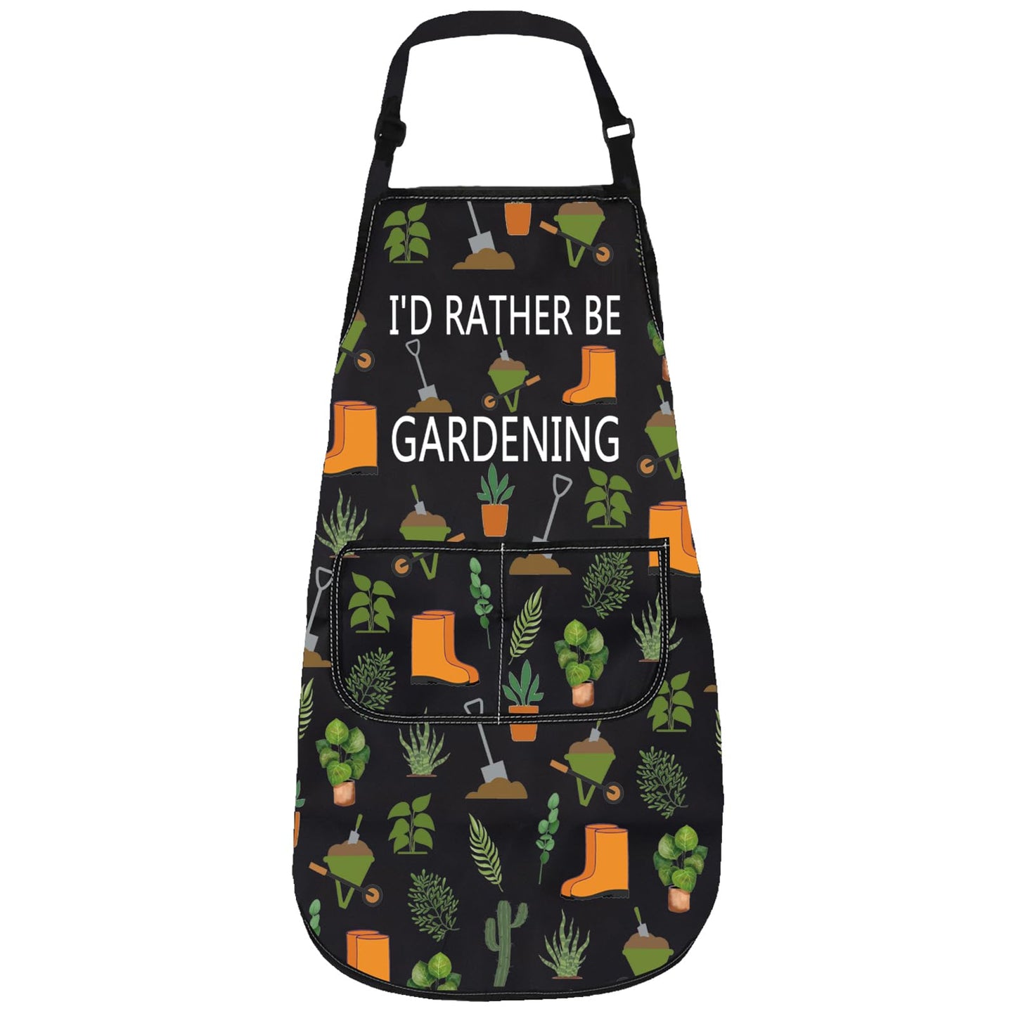Gzrlyf Garden Apron Gardening Gift Plant Lover Gifts For Mom Grandma Gardener Aprons With Pocket I'd Rather Be Gardening (gardening apron)