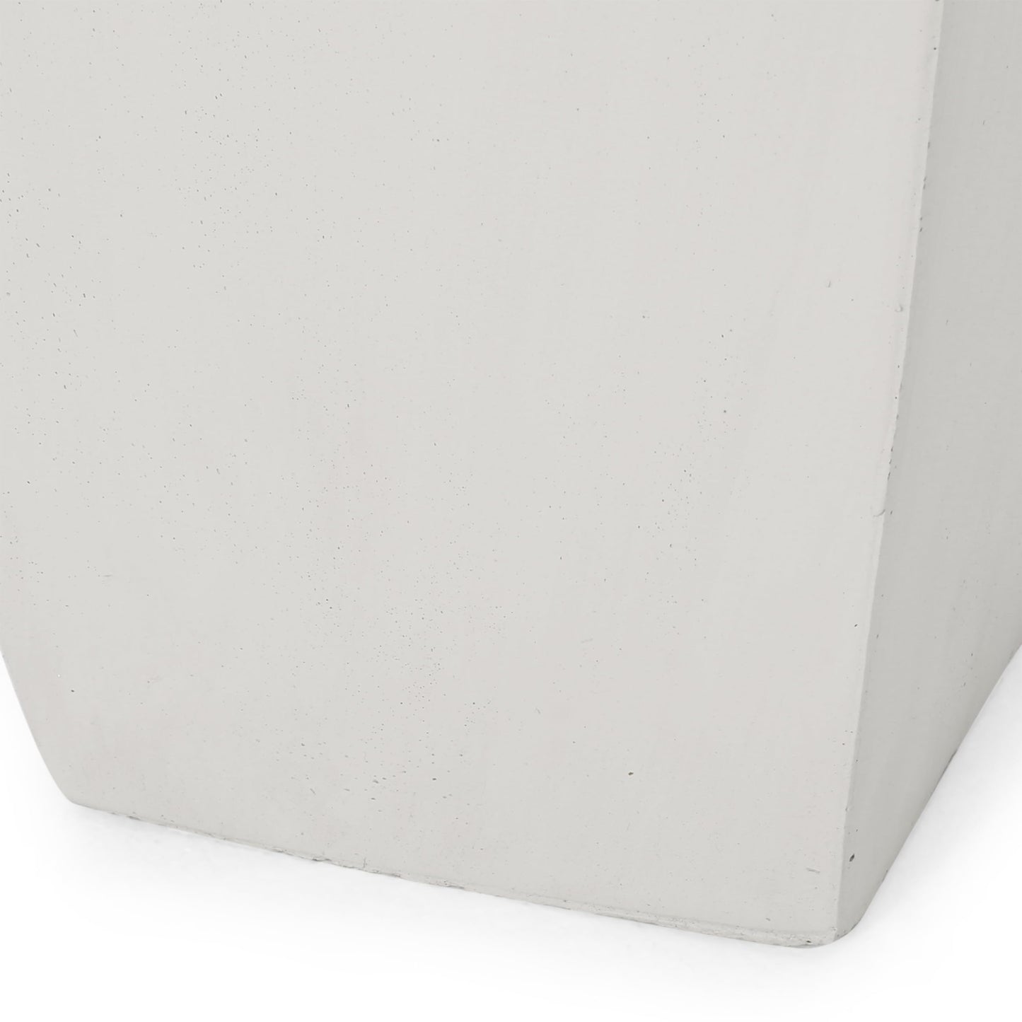 agnixnaf 13" Outdoor Modern Small Cast Stone Planter,Flower Plant Pot,White,for Planting and Potting Succulents,Terrariums,and Indoor House Plants