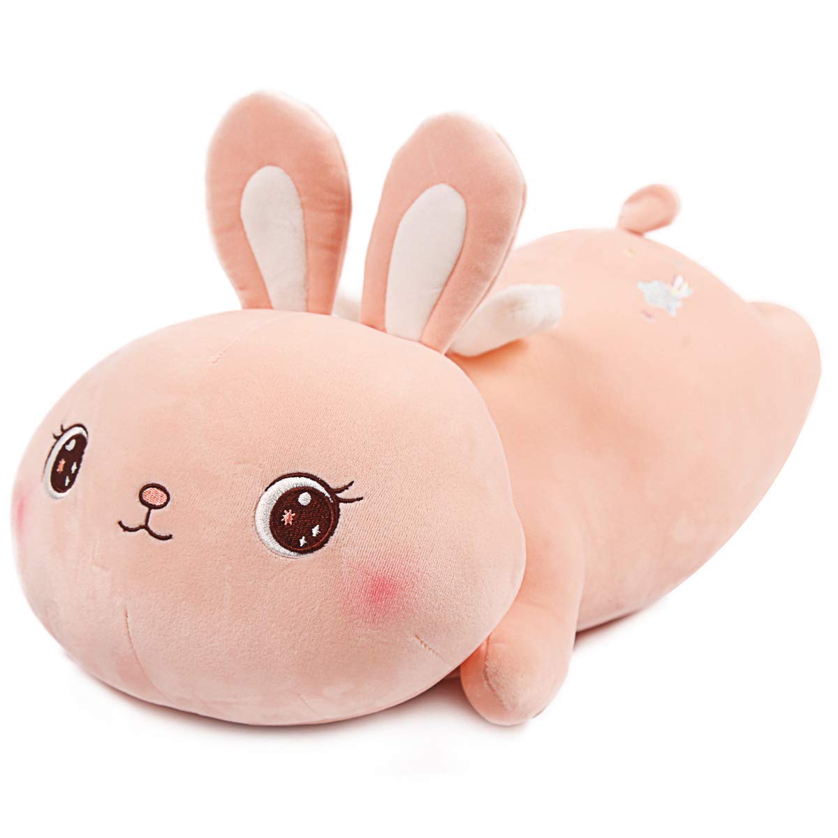ARELUX 21.7" Pink Stuffed Animal Pillow,Easter Bunny Plush Soft Hugging Toys,Cute Rabbit Doll Throw Pillow with Wings, Gifts for Girls Kids Birthday