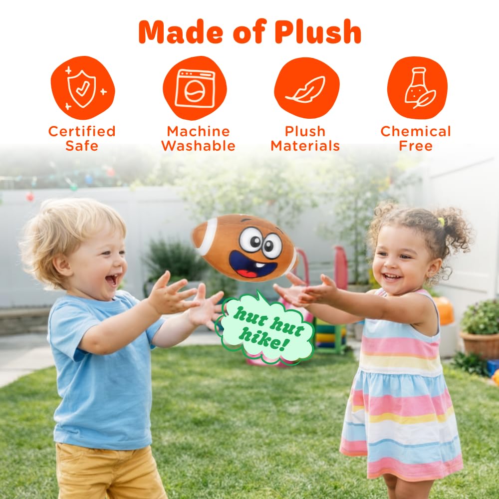 Move2Play, Hilariously Interactive Toy with Music & Sound Effects for Boy & Girl | Ball for Toddler & Baby | 6, 12, 18+ Months | 1, 2, 3+ Year Old (Football)