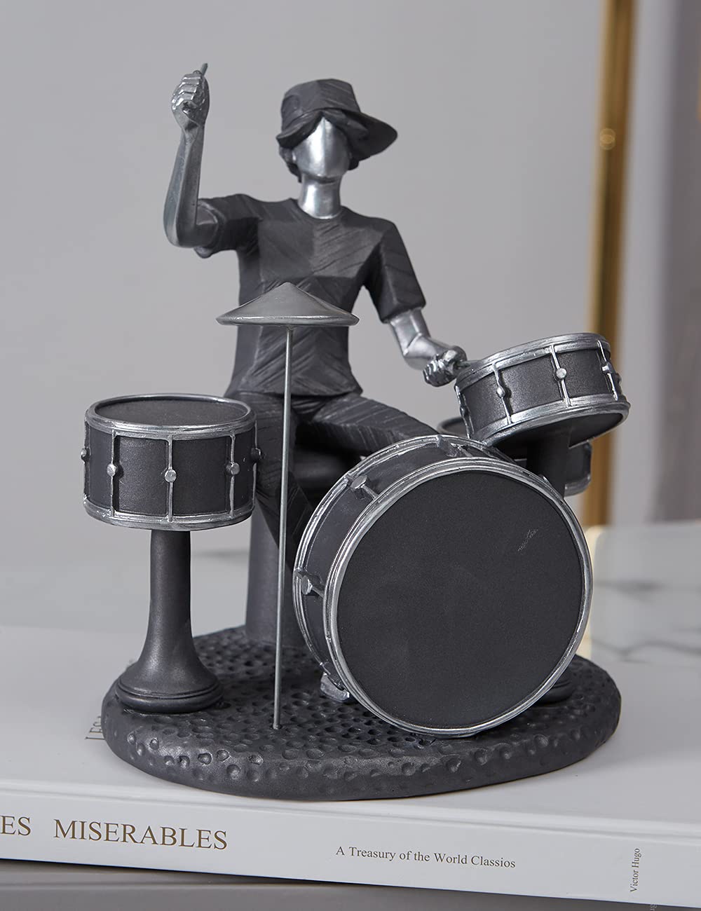 NENBOLEC Music Decor Statue Modern Figurine Sculpture Piano Gifts Table Centerpiece Arts for Bedroom Home Shelf Polyresin 8.1 Inch
