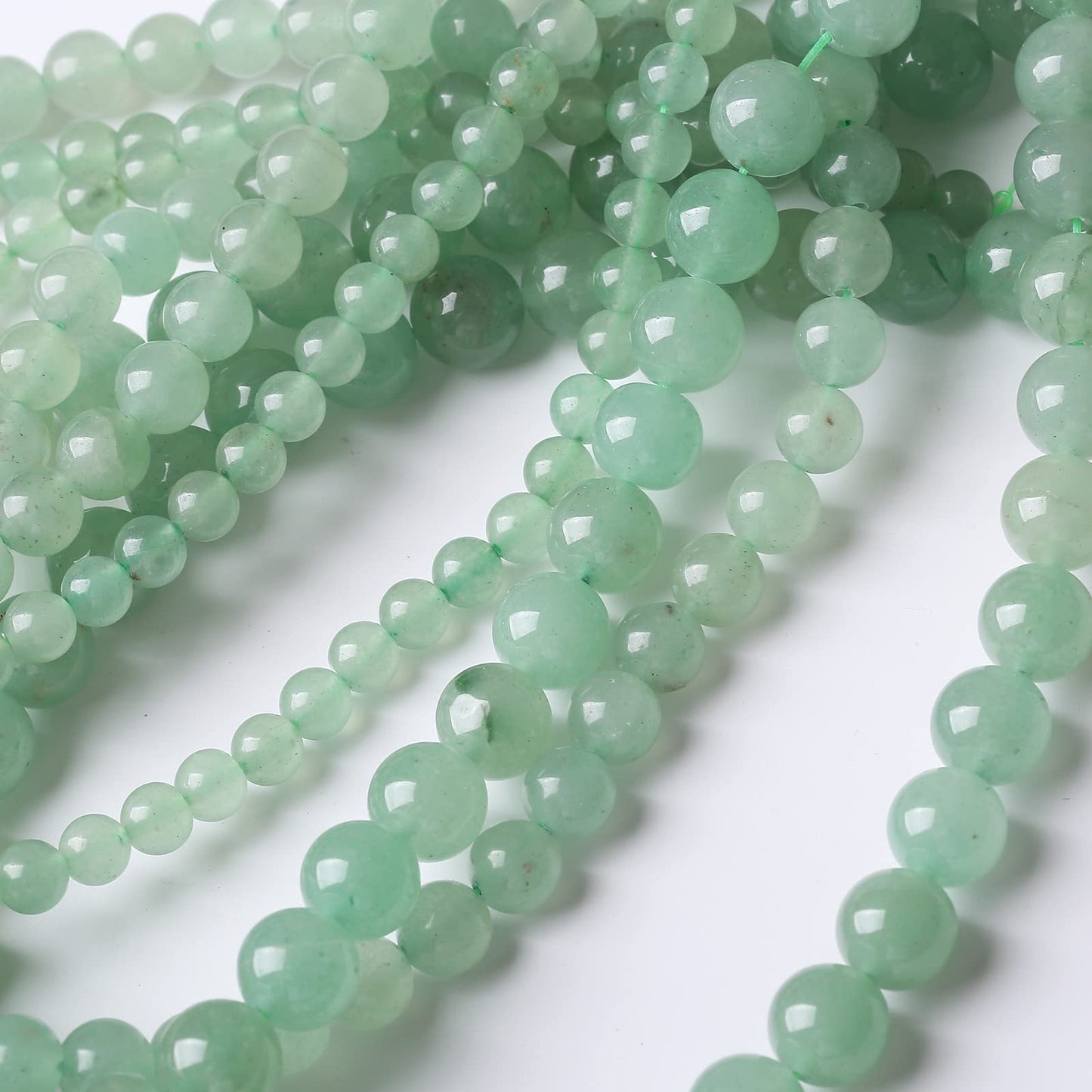 36PCS 10MM Natural Green Aventurine Stone Beads Energy Healing Beads for DIY Jewelry Bracelet Necklace Making for Jewelry Making15Inch…