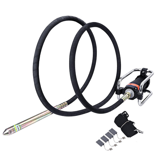 BIZOEPRO Concrete Vibrator, 1600W 2HP 18000RPM, 14-3/4ft Flexible Shaft, Electric Concrete Vibrating Tool, Hand Held Power Concrete Vibrators, Portable for Construction, Remove Air Bubbles Level Tool
