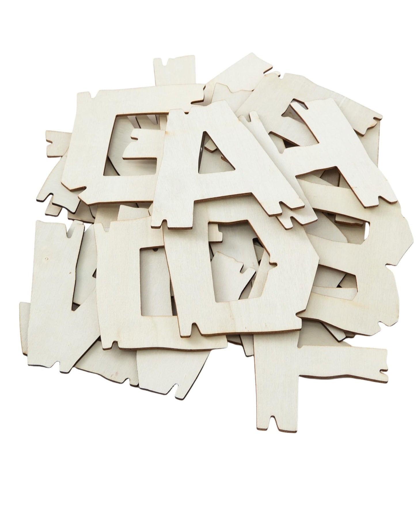 195 Pieces Wooden Letters 4 in Crafts Unfinished Wooden Letters Small Wood Letters DIY Painting Art Home Decor Spelling Learning