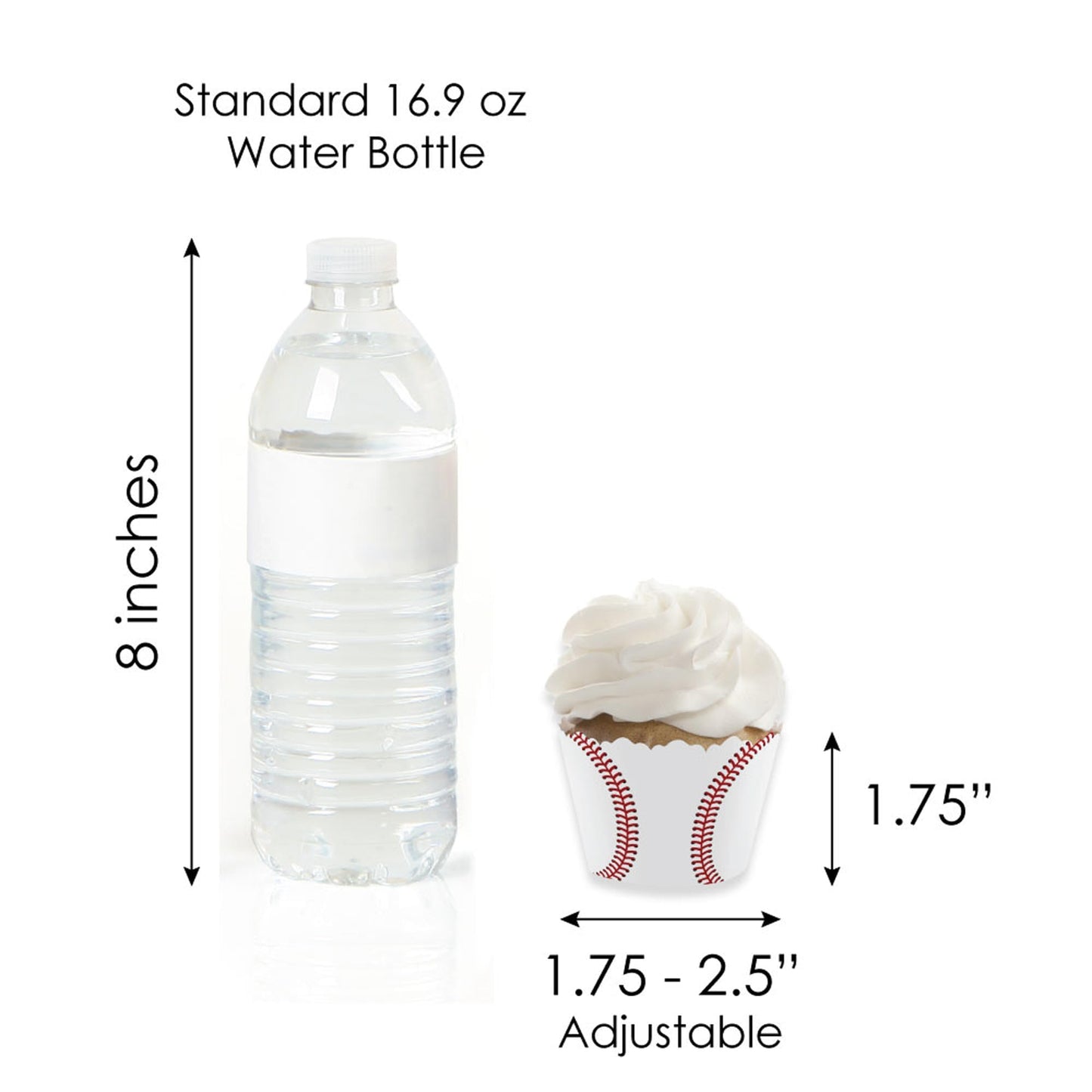 Big Dot of Happiness Grad Baseball - Cupcake Decoration - 2026 Graduation Party Cupcake Wrappers and Treat Picks Kit - Set of 24