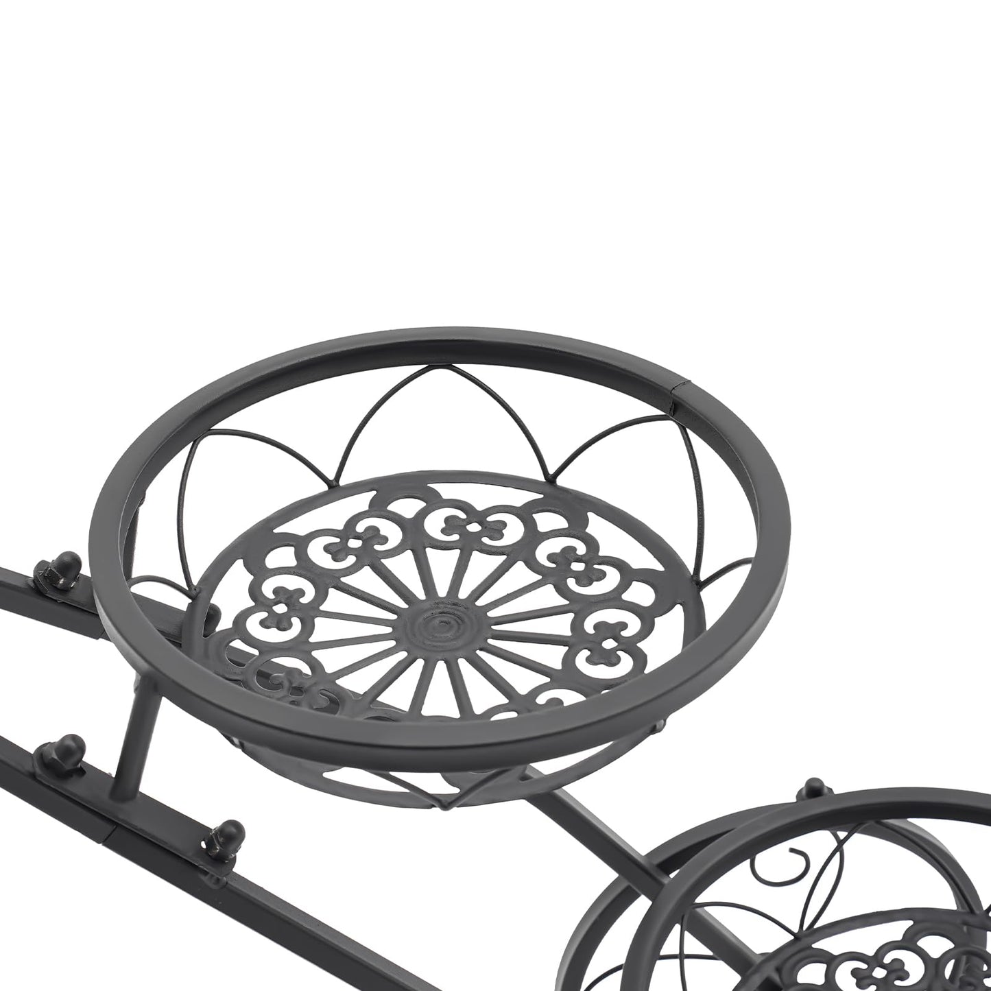 GAMIGIME Tricycle Plant Stand, Metal Bicycle Planter, Flower Pot Cart Holder with 3 Decorative Wheels, Modern Style Flower Pot Cart Holder for Home Decor Patio Garden Flower Shop (Black)