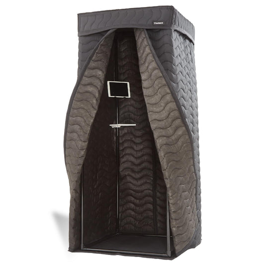 Portable Vocal Booth, Home Recording Studio, Echo-Free Sound Isolation Booth for Voice-Over, Podcast & Music - Compact Frame with Thick Acoustic Blankets, Easy Setup