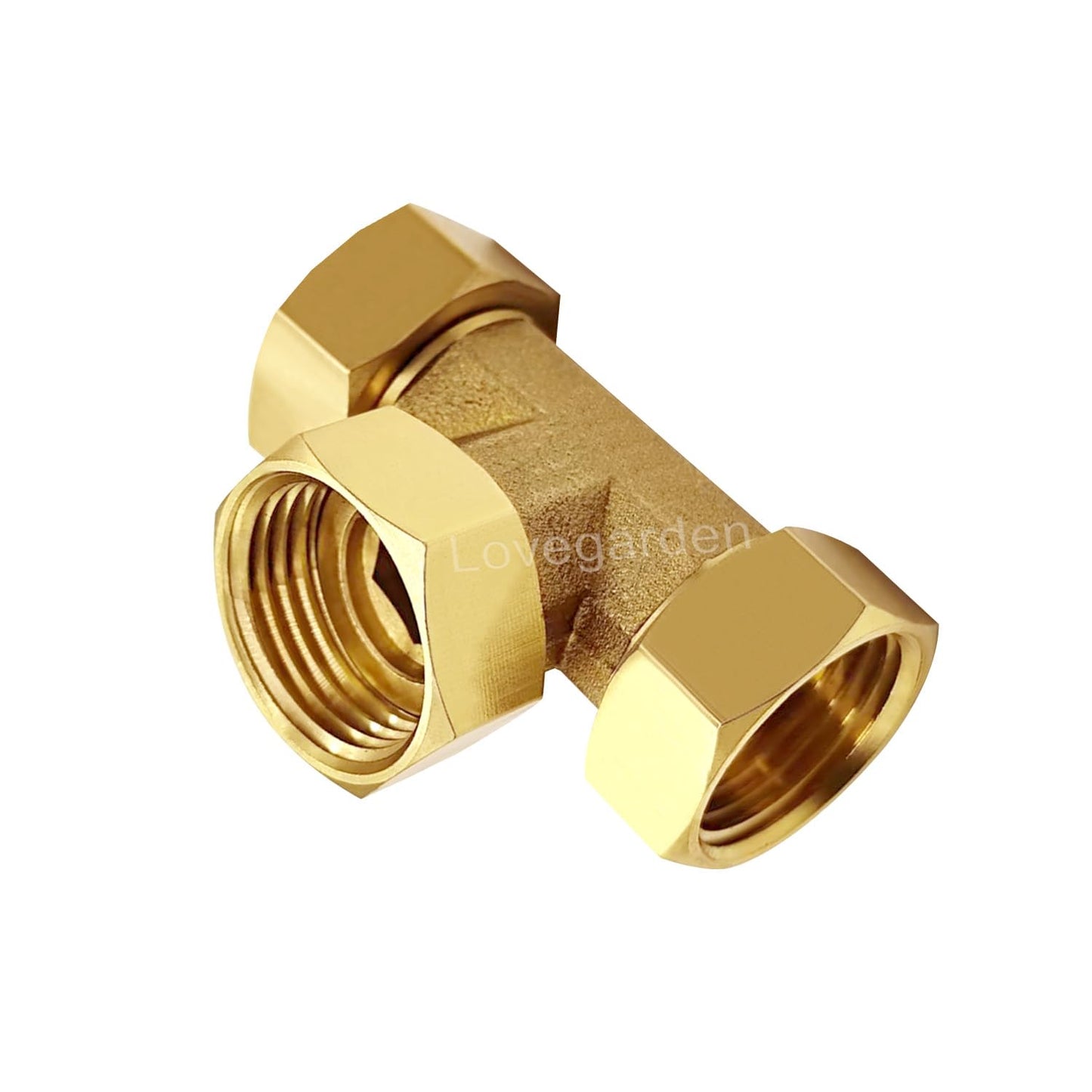 Lovegarden Garden Hose Adapter 3/4" GHT Female Thread Swivel Brass Water Hose Connector Splitter for Faucet Outdoor Watering Cleaning