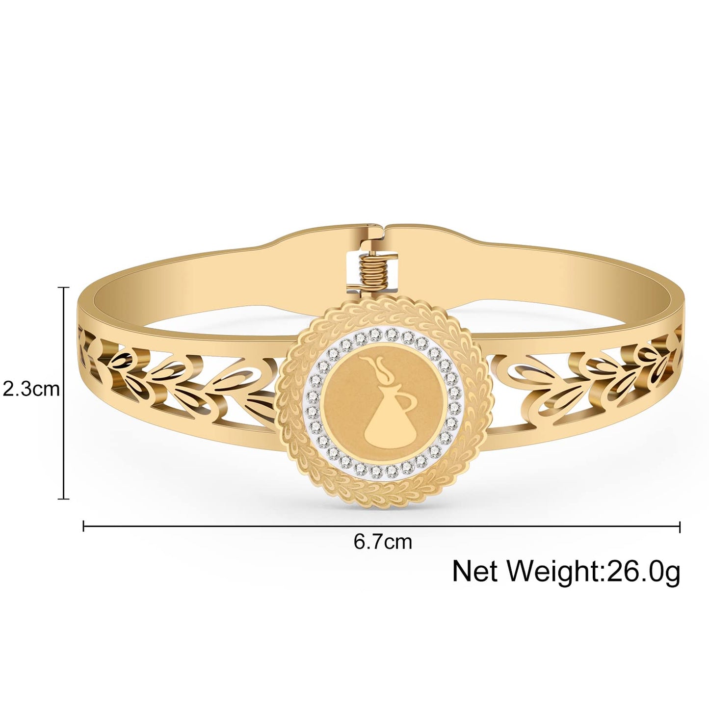 YAYAKO Stainless Steel Constellation Bracelets Bangle Zodiac Gifts for Women Birthday Gifts (Aquarius 041)