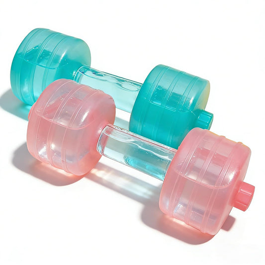 Random Water Filled Dumbbell, Adjustable Watered Dumbbells Hand Weight Fitness Equipment For Women Premium Plastic For Sports Exercise Weightlifting (pink greem randomly, 1pcs not a pair)