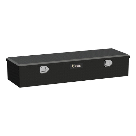 UWS EC20093 58-Inch Matte Black Heavy-Wall Aluminum 5th Wheel Truck Bed Tool Box, RigidCore Lid