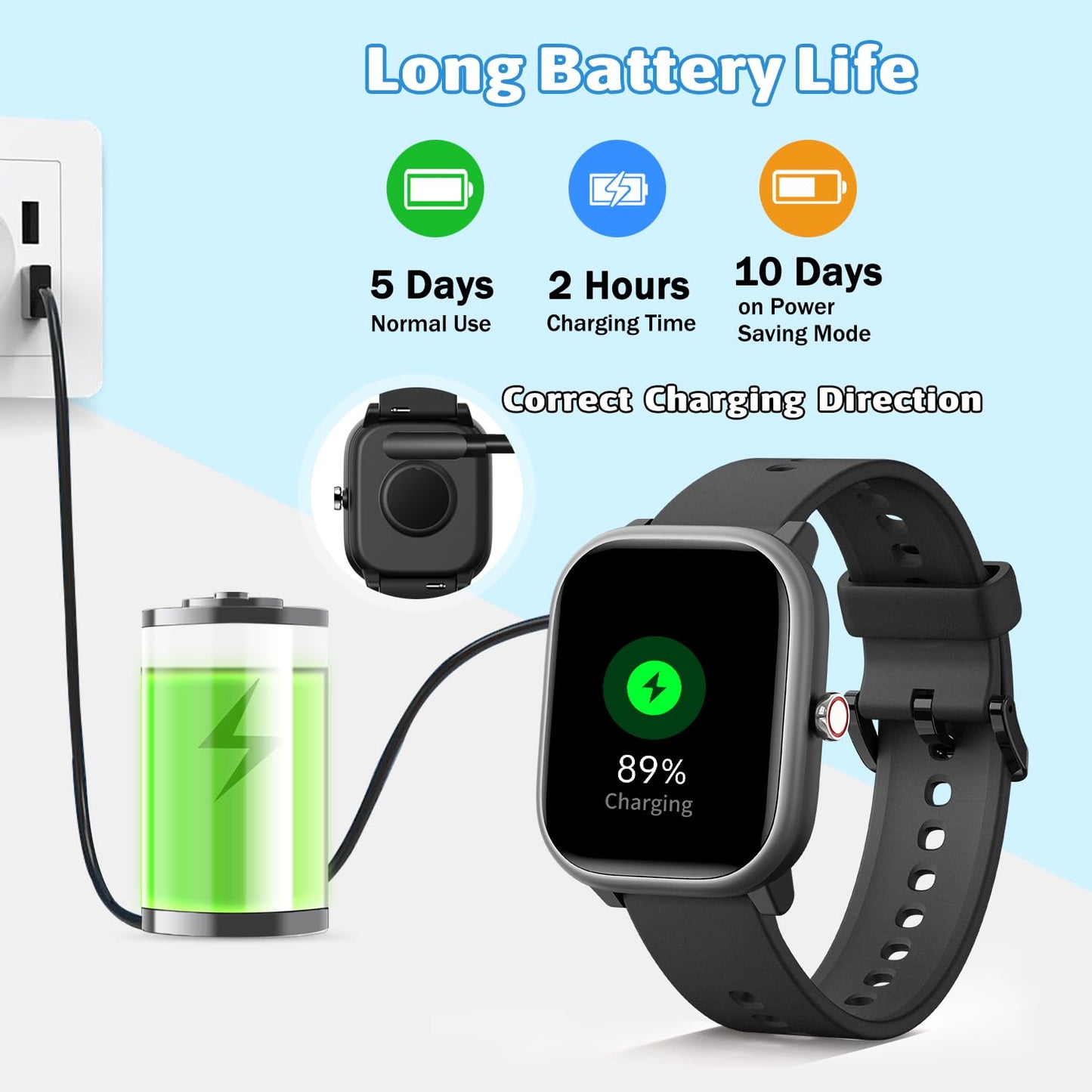 Fikami Smart Watch for Kids Girls Boys No APP/Phone Needed, 1.83" IP68 Waterproof Sport Watch Pedometer, Heart Rate, Sleep Monitor, Step Counter, 12 Puzzle Games for Girls Boys Teens 6-16