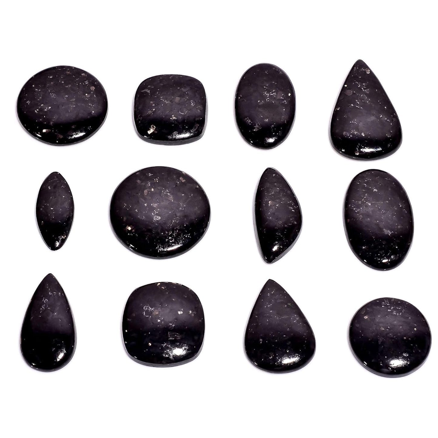 GEMKORA 100 carats Natural Golden Nuummite Gemstones Wholesale Cabochons Lot, Jewelry Making Loose Gemstone, Polished Gems, DIY, Wire Wrapping, Healing Crystals, Bulk Deal 2 to 3pcs