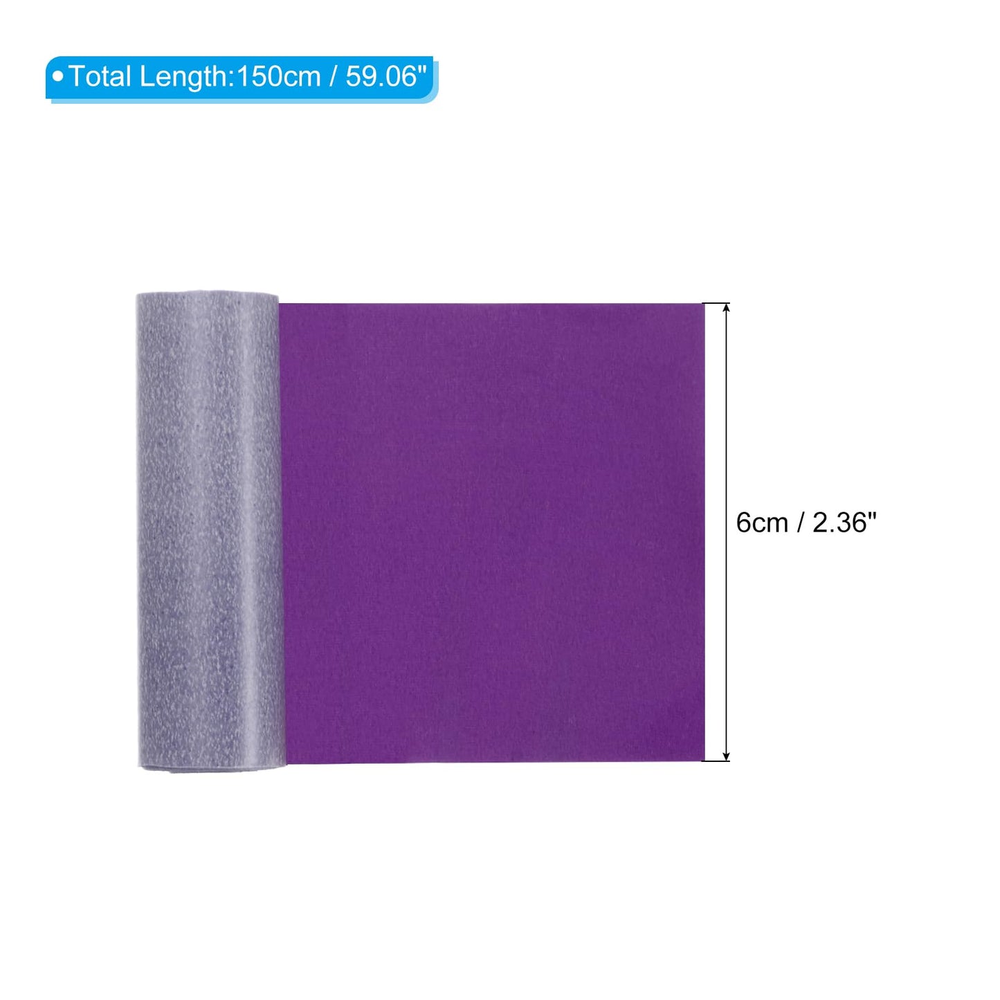 PATIKIL Fabric Patches 59.06x2.36 Inch, Iron-on Nylon Roll Fabric Patches for Clothing Waterproof Clothing Repair Decoration Kit Adhesive Fabric Patches, Purple