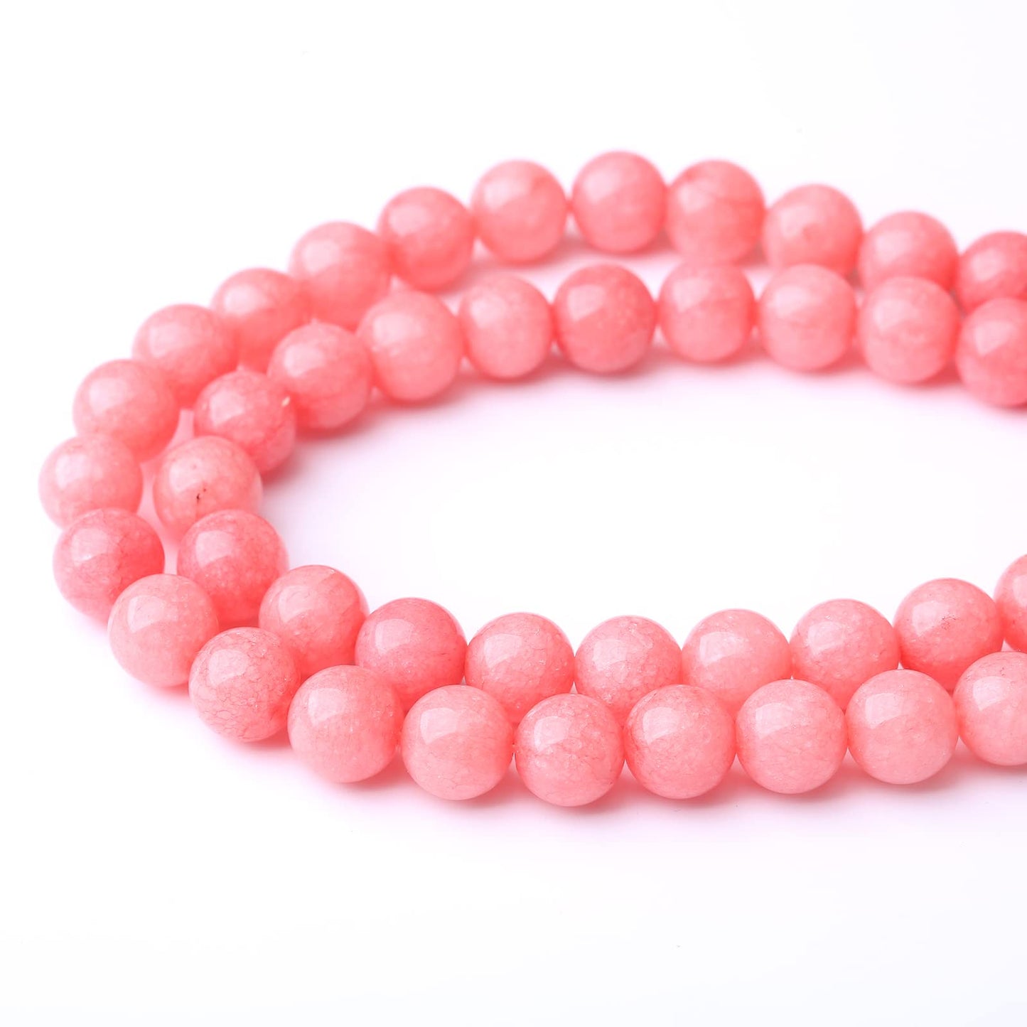 60PCS 6MM Natural Pink Jade Stone Beads Energy Healing Beads for DIY Jewelry Bracelet Necklace Making for Jewelry Making15Inch